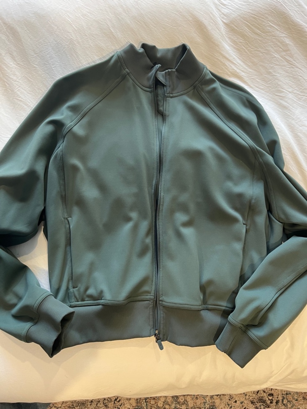lululemon athletica Dark Teal Ribbed Zip Jacket